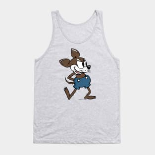 Vintage chihuahua cartoon- dark brown Tank Top